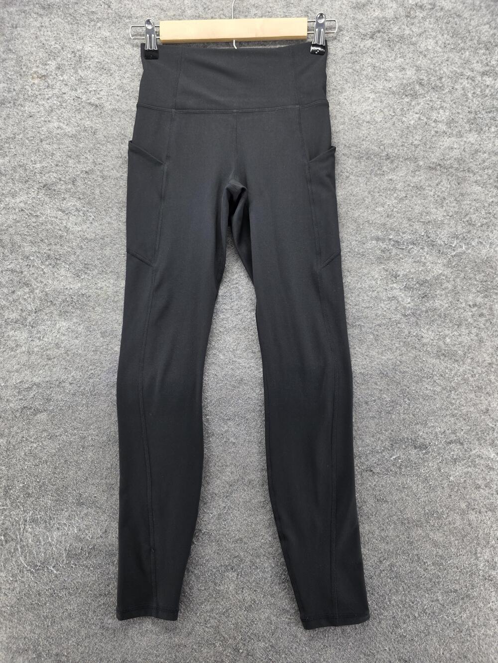 Fabletics Leggings Womens XS Black Ankle PureLuxe Pockets Waist 26 Inseam